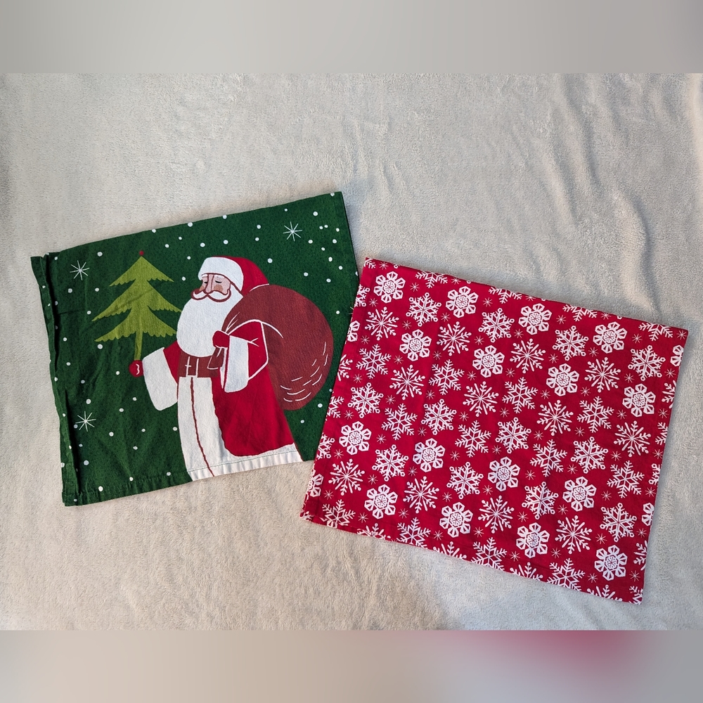 Target's Wondershop Holiday Feedsack Kitchen Towels, Set of 2